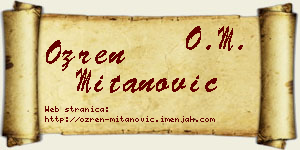 Ozren Mitanović vizit kartica